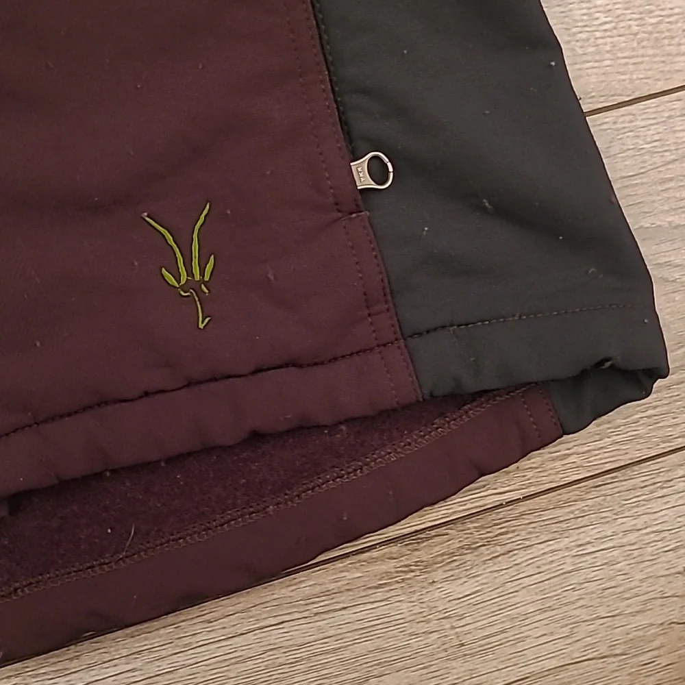 IBEX Dark Purple Grey Block Wool Blend Fleece USA Sz‎ S Mens Full Zip Vest VTG